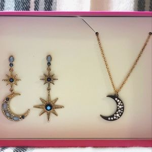Betsey Johnson Celestial Necklace and Earring Set